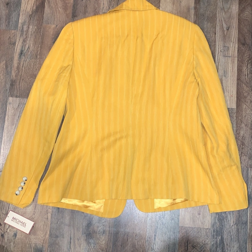 Michael Kors Vintage Spring 2006 Marigold Pinstripe Blazer NWT Size 16 - Picture 11 of 13